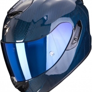 22.06 Casco integrale Scorpion EXO 1400 evo 06 Air Carbon air solid blu + visiera blu