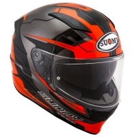 Casco moto integrale Suomy Speedstar Camshaft black orange grey fibra touring