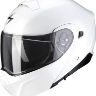 Casco Moto Modulare Omologato P/J Scorpion EXO-930 SOLID bianco lucido