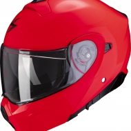 Casco Moto Modulare Omologato P/J Scorpion EXO-930 SOLID neon red fluo alta visibilità