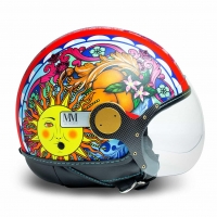CASCO JET ZAGARA ROSSO OPACO SICILY MM INDEPENDENT LIMITED EDITION VISIERA ELICOTTERISTA