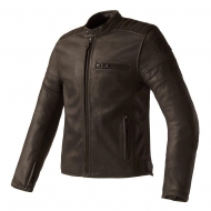 GIACCA PELLE OVINA SOFT-TOUCH CLOVER BULLET PRO 2 NERO MOTO SCOOTER CASUAL VINTAGE CAFE RACER GILET TERMICO REMOVIBILE MARRONE TESTA DI MORO