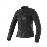 Giacca MOTO Donna Clover Bullet Pro 2 nero PELLE SCOOTER CASUAL VINTAGE CAFE RACER GILET TERMICO REMOVIBILE